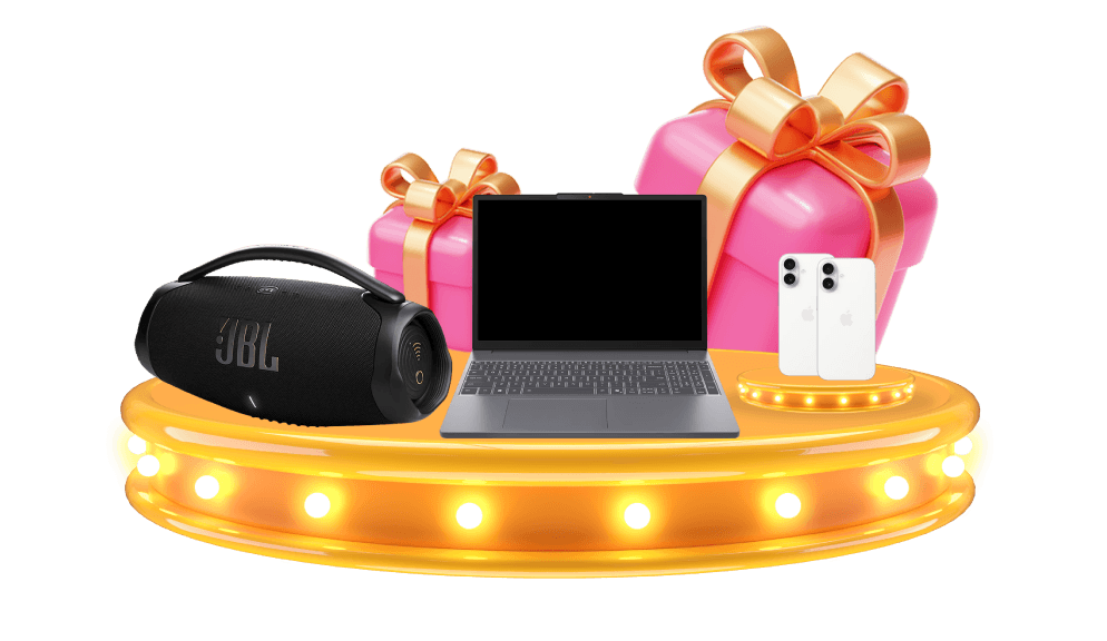 Prêmios do Show de Prêmios: smartphones iPhone, notebook e caixa de som JBL